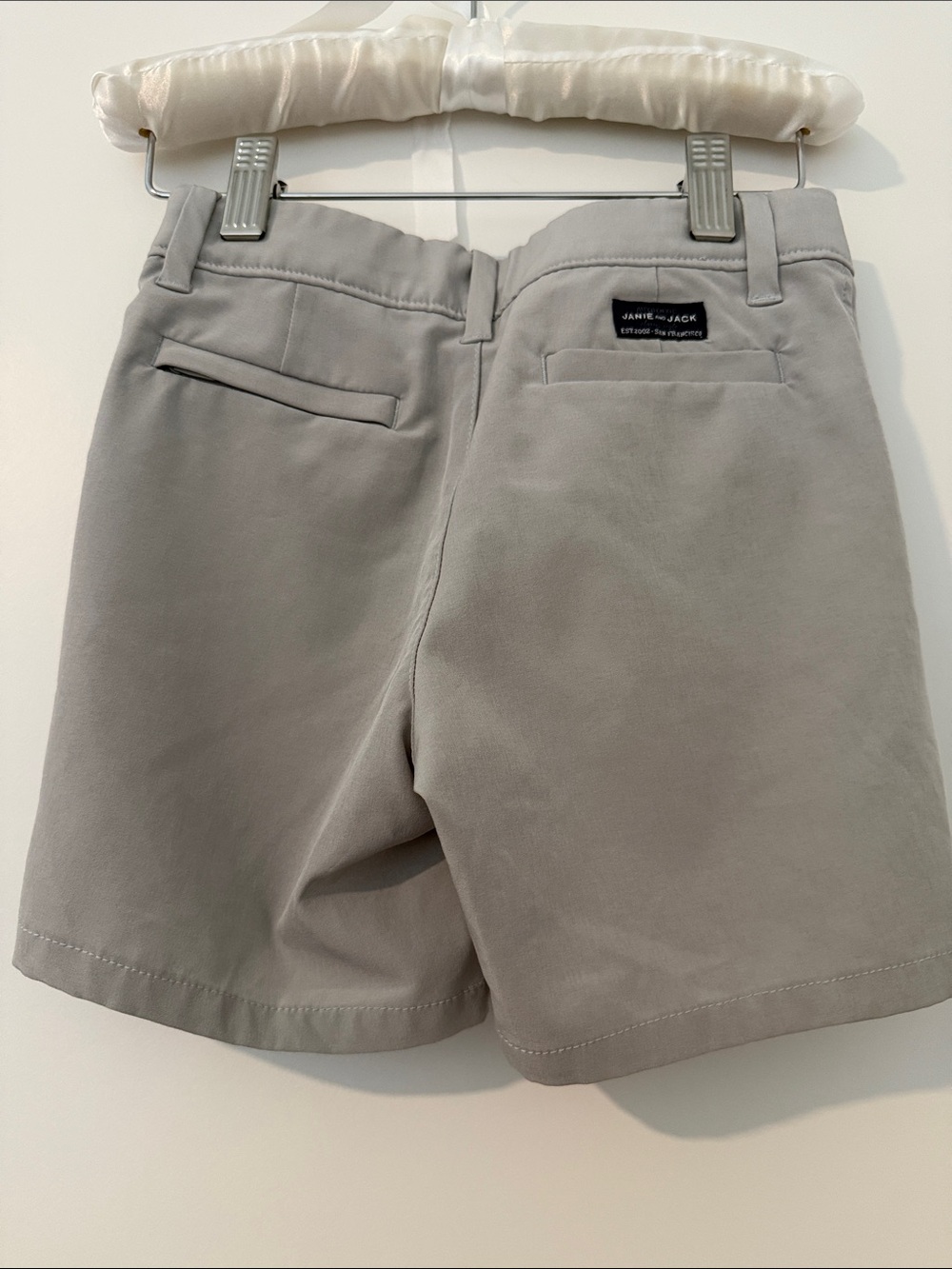 Janie and Jack Light Gray Classic Pull-On Shorts - Picture 2 of 3